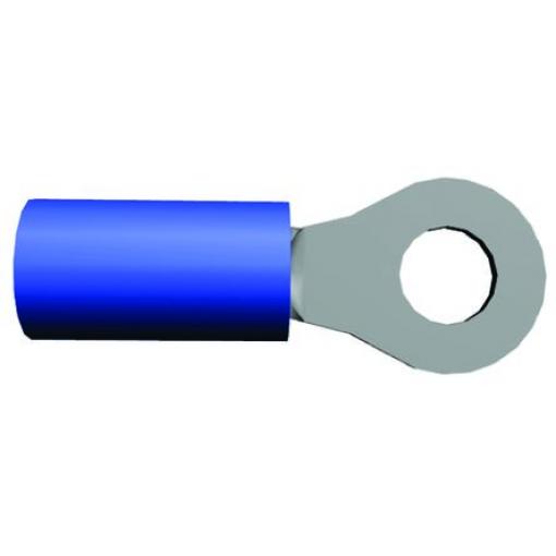 Očková koncovka, řada: PLASTI-GRIP, pokovení: Cín, M4, Modrá, 105 °C, min. AWG: 16 AWG, max. AWG: 14 AWG, Izolované, TE