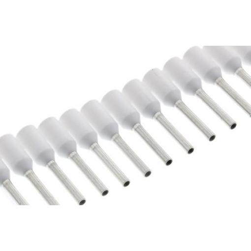 TE Connectivity Krimpovací dutinka Bootlace Izolované délka kolíku 8 mm Bílá, průměr kolíku: 1.1 mm, max. AWG: 20 AWG