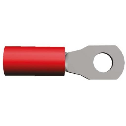 Očková koncovka, řada: PIDG, pokovení: Cín, M2.5, Červená, 105 °C, min. AWG: 22 AWG, max. AWG: 16 AWG, Izolované, TE