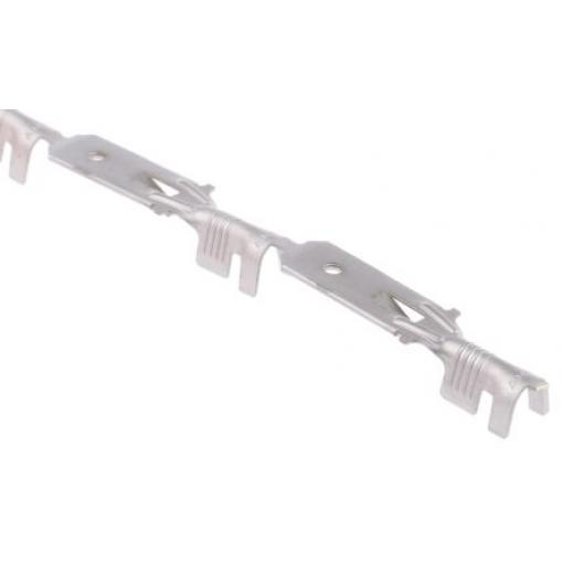 TE Connectivity Zásuvný konektor, řada: FASTIN-FASTON .250 Neizolované, 6.35 x 0.81 mm, Černá Vnější, celková délka: