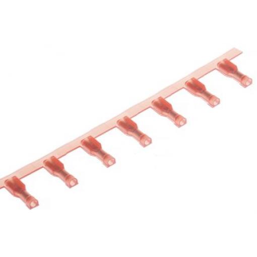 TE Connectivity Zásuvný konektor, řada: Ultra-Fast .110 Izolované, 2.79 x 0.51 mm, Červená Vnitřní, celková délka: 0.735
