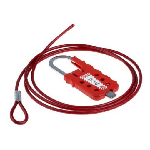 RS PRO, Lankový zámek Červená, Polypropylen Uzamčení 7 mm