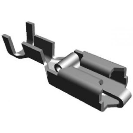 TE Connectivity Zásuvný konektor, řada: Positive Lock .250 Mk I Neizolované, 6.35 x 0.81 mm, Černá Vnitřní, celková