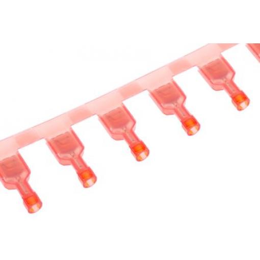 TE Connectivity Zásuvný konektor, řada: Ultra-Fast Plus .250 Izolované, 6.35 x 0.81 mm, Červená Vnitřní, celková délka: