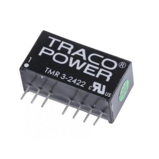 TRACOPOWER Měnič DC/DC TMR 3, výstup: 12 V dc 1.6 kV dc, Vin 36V dc 125 mA, Vin 18V 3 W -40 °C 85 °C Průchozí otvor
