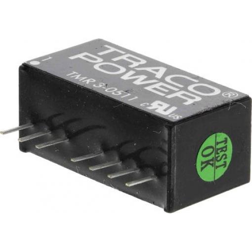 TRACOPOWER Měnič DC/DC TMR 3, výstup: 5 V dc 1.5 kV dc, Vin 9V dc 600 mA, Vin 4.5V 3 W -40 °C 85 °C Průchozí otvor