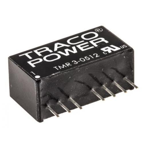 TRACOPOWER Měnič DC/DC TMR 3, výstup: 12 V dc 1.5 kV dc, Vin 9V dc 250 mA, Vin 4.5V 3 W -40 °C 85 °C Průchozí otvor