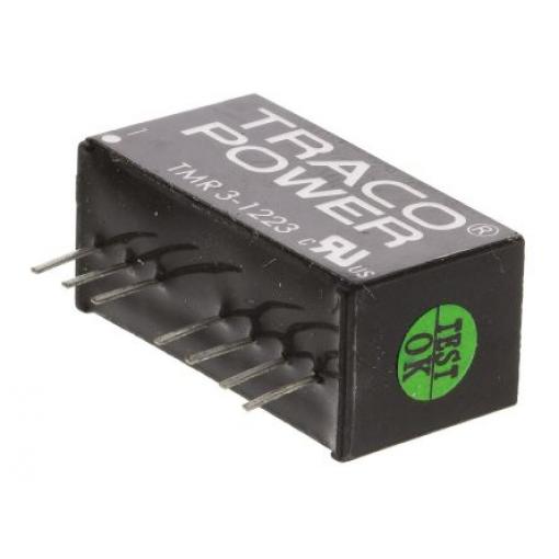 TRACOPOWER Měnič DC/DC TMR 3, výstup: 15 V dc 1.5 kV dc, Vin 18V dc 100 mA, Vin 9V 3 W -40 °C 85 °C Průchozí otvor
