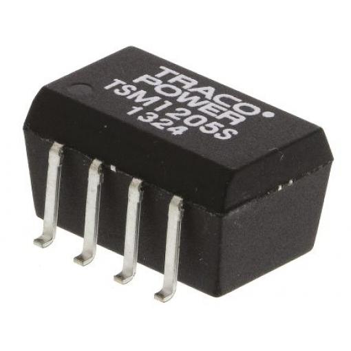 TRACOPOWER Měnič DC/DC TSM, výstup: 5 V dc 1 kV dc, Vin 13.2V dc 200 mA, Vin 10.8V 1 W -40 °C 85 °C Povrch