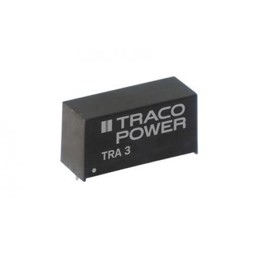 TRACOPOWER Měnič DC/DC TRA 3, výstup: 5 V dc 1 kV dc, Vin 5V dc 600 mA, Vin 5V dc 3 W -40 °C 95 °C Průchozí otvor
