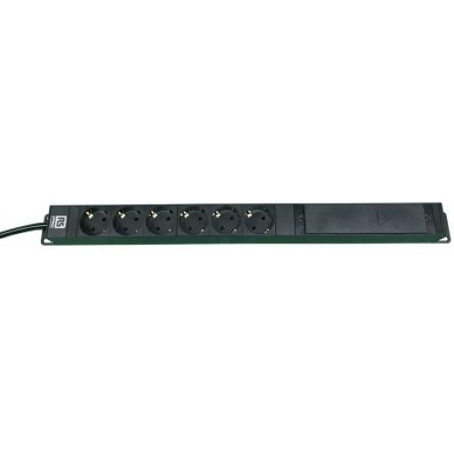 RS PRO Napájecí distribuční jednotka, napájecí lišta, délka kabelu: 3 m 6 zásuvek, 25 V ac CEE 7/7 německá Schuko /