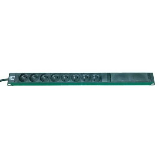 Prodlužovací kabel, délka kabelu: 3m 1.5mm² 8 zásuvek, 250 V AC CEE 7/7 německá, Schuko / francouzská Černá, Svislá