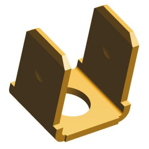 TE Connectivity Zásuvný konektor, řada: FASTON .250 Neizolované, 6.35 x 0.83 mm, Žlutá Vnější, celková délka: 8 mm,