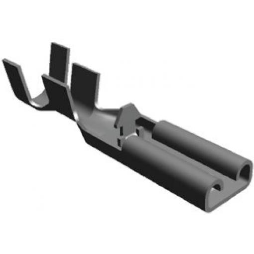 TE Connectivity Zásuvný konektor, řada: Positive Lock .110 Mk II Neizolované, 2.79 x 0.51 mm, Černá Vnitřní, celková