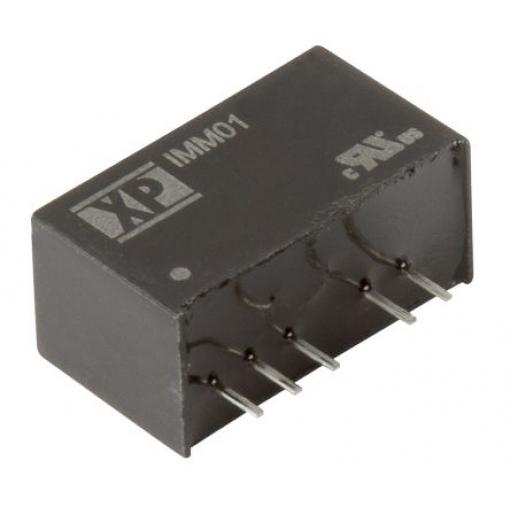 XP Power Měnič DC/DC IMM01, výstup: ±12 V 1.5 kV ac, Vin 18V dc 42 mA, Vin 9V 1 W -20 °C 100 °C Průchozí otvor