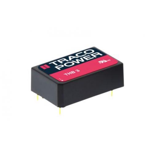 TRACOPOWER Měnič DC/DC THB 3, výstup: 15 V 4 kV ac, Vin 36V dc 100 mA, Vin 18V 3 W -40 °C 85 °C Průchozí otvor