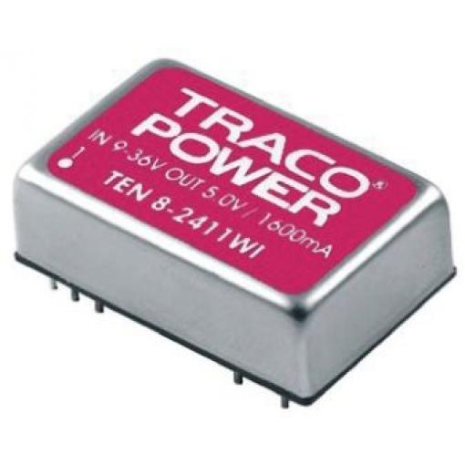 TRACOPOWER Měnič DC/DC TEN 8WI, výstup: 15 V 1.6 kV dc, Vin 75V dc 800 mA, Vin 18V 8 W -40 °C 85 °C Průchozí otvor