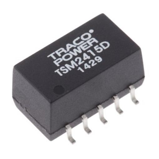 TRACOPOWER Měnič DC/DC TSM, výstup: 15 V dc 1 kV dc, Vin 26.4V dc 33 mA, Vin 21.6V 1 W -40 °C 85 °C Povrch
