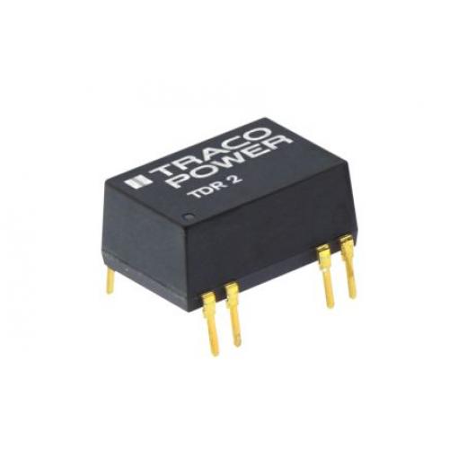 TRACOPOWER Měnič DC/DC TDR 2, výstup: 12 V dc 1.5 kV dc, Vin 18V dc 167 mA, Vin 9V 2 W -40 °C 85 °C Montáž na plošný