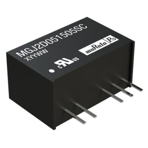 Murata Power Solutions Měnič DC/DC MGJ2, výstup: 5 V dc 5.2 kV dc, Vin 16.5V dc 40 mA, Vin 13.5V 2 W 105 °C 105 °C