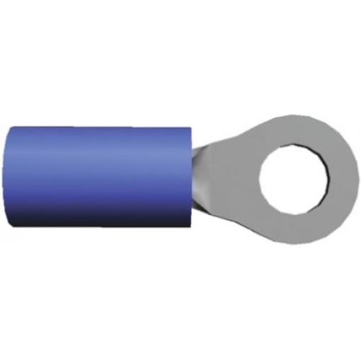 Očková koncovka, řada: PIDG, pokovení: Cín, M4, Modrá, 105 °C, min. AWG: 16 AWG, max. AWG: 14 AWG, Izolované, TE