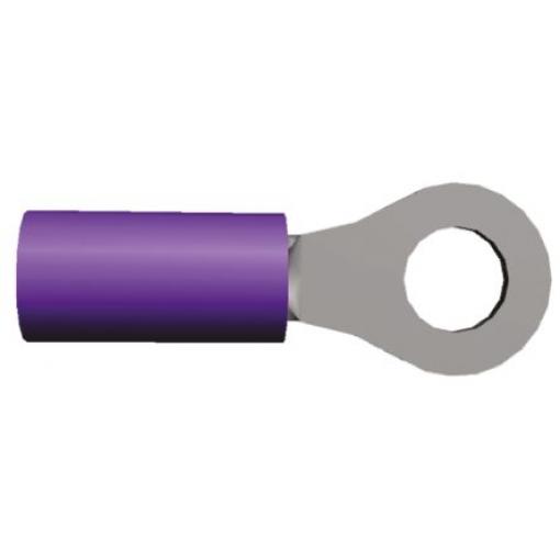 Očková koncovka, řada: PIDG, pokovení: Cín, M3.5, Červená, Purpurová, 105 °C, min. AWG: 20 AWG, max. AWG: 20 AWG,