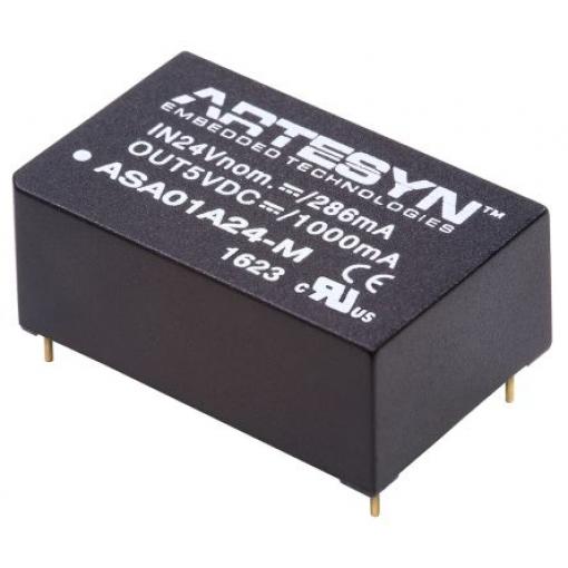 Artesyn / Advanced Energy Měnič DC/DC ASA 6W-M, výstup: 5 V dc 4 kV ac, Vin 36V dc 1 A, Vin 18V 5 W -40 °C 75 °C
