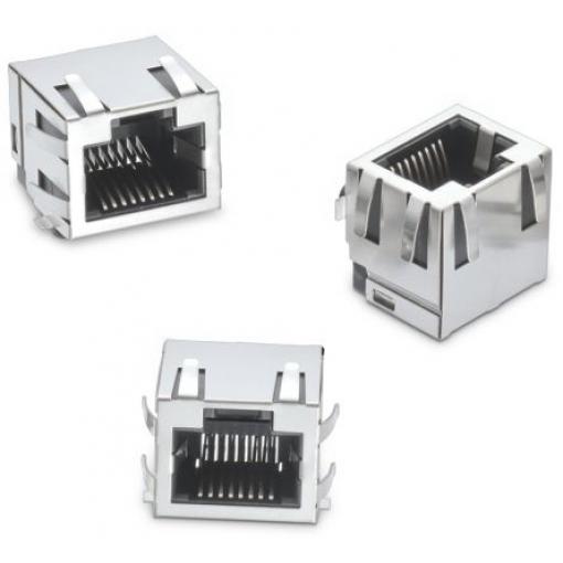 Wurth Elektronik Konektor RJ45, řada: 634008 Vnitřní Cat3, počet cest: 8, Horizontální, Povrchová montáž Niklovaná