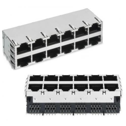 Wurth Elektronik Konektor RJ45, řada: 615064 Vnitřní Cat3, počet cest: 8, Horizontální, Montáž na plošný spoj