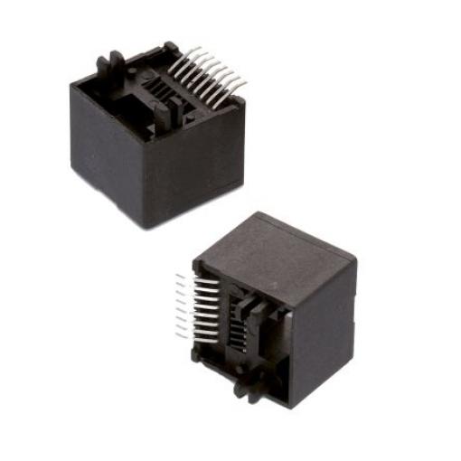 Wurth Elektronik Konektor RJ45, řada: 634008 Vnitřní Cat3, počet cest: 8, Svislé, Povrchová montáž Niklovaná mosaz,
