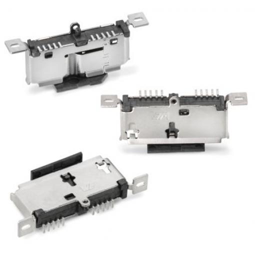 Konektor paměťové karty, počet řad: 1, počet kontaktů: 10, Průchozí otvor, Samice, rozteč: 0.65mm, orientace těla: