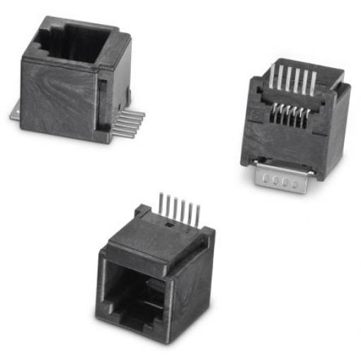 Wurth Elektronik Konektor RJ45, řada: 634108 Vnitřní Cat3, počet cest: 4, Svislé, Povrchová montáž Nestíněný, počet