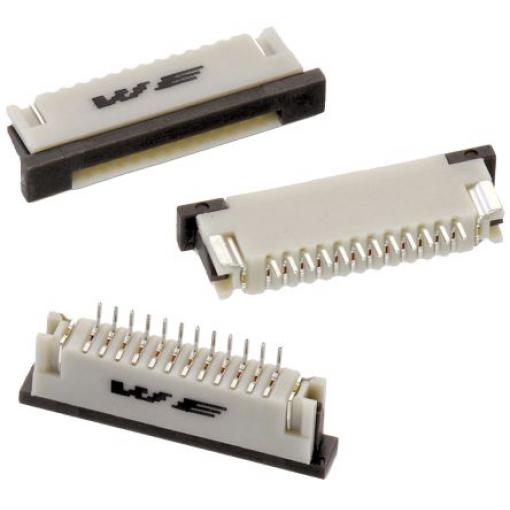 Konektor FPC, řada: WR-FPC, číslo řady: 686, počet kontaktů: 24, počet řad: 1, rozteč: 1mm, orientace těla: