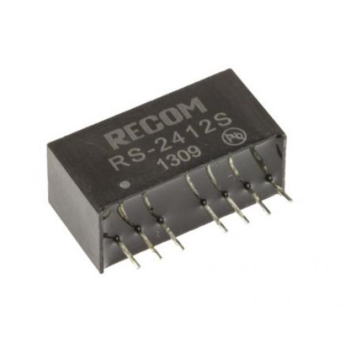 Recom Měnič DC/DC RS, výstup: 12 V dc 500 V ac, Vin 36V dc 166 mA, Vin 18V 2 W -40 °C 85 °C Průchozí otvor