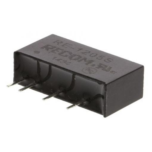 Recom Měnič DC/DC RE, výstup: 5 V dc 1 kV dc, Vin 13.2V dc 200 mA, Vin 10.8V 1 W -40 °C 85 °C Průchozí otvor