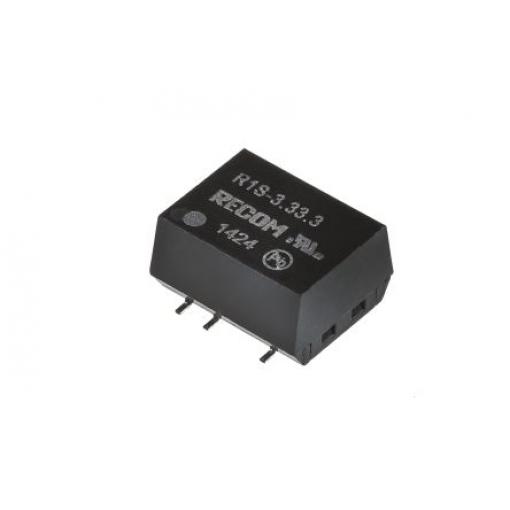 Recom Měnič DC/DC R1S, výstup: 5 V 1 kV dc, Vin 3.3V dc 200 mA, Vin 2.97V 1 W -40 °C 100 °C Povrch