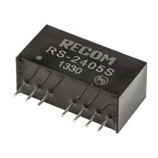 Recom Měnič DC/DC RS, výstup: 5 V dc 500 V ac, Vin 36V dc 400 mA, Vin 18V 2 W -40 °C 71 °C Průchozí otvor