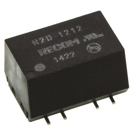 Recom Měnič DC/DC R2D, výstup: 12 V dc 1 kV dc, Vin 12V dc 83 mA, Vin 10.8V 2 W -40 °C 100 °C Povrch