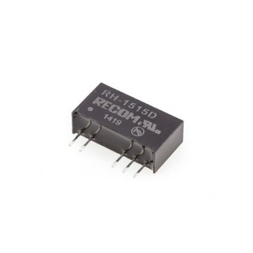 Recom Měnič DC/DC RH, výstup: 15 V dc 3 kV dc, Vin 5.5V dc 33 mA, Vin 4.5V 1 W -40 °C 85 °C Průchozí otvor