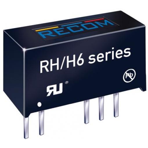 Recom Měnič DC/DC RH, výstup: ±5 V 4 kV dc, Vin 26.4V dc 100 mA, Vin 21.6V dc 1 W -40 °C 90 °C Průchozí otvor