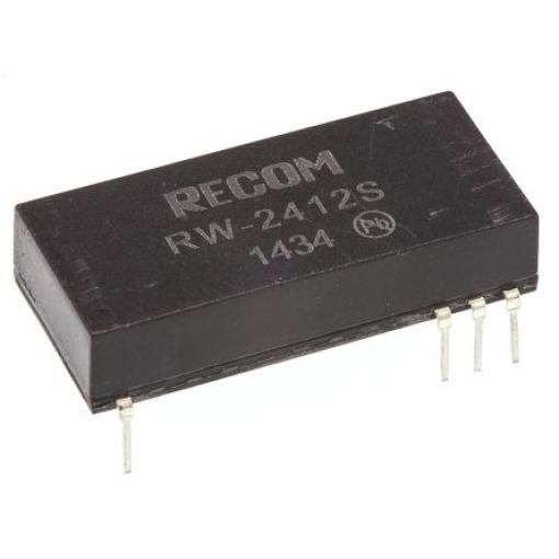 Recom Měnič DC/DC RW, výstup: 12 V dc 500 V ac, Vin 36V dc 250 mA, Vin 18V 3 W -40 °C 80 °C Průchozí otvor