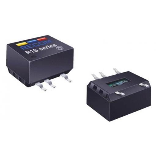 Recom Měnič DC/DC R1S, výstup: 5 V dc 3 kV dc, Vin 5V dc 200 mA, Vin 4.5V 1 W -40 °C 100 °C Povrch