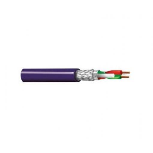 Datový kabel 2 páry v balení, typ pláště: Hliníková fólie-PET páska, pocínované měděné pletivo, PUR, 30 V Stíněný,