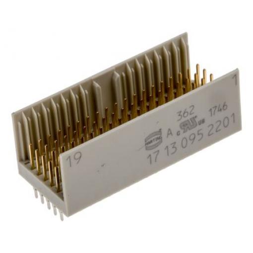 HARTING Konektor pro základní desku, řada: har-bus HM, rozteč: 2 mm Odolný, metrický, počet kontaktů: 95, počet řad: 7
