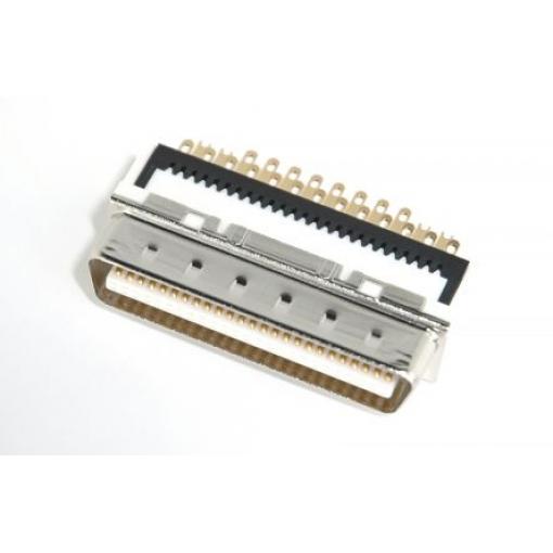 Konektor SCSI, řada: DX Vnější, počet kontaktů: 50, orientace těla: Rovný, Kabel, rozteč: 1.27 mm, Hirose Pájecí