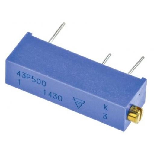 Ladicí potenciometr 50 Ω 10 % -100 to 200 ppm/°C 0.5 W Boční nastavení 20otáčkový, Průchozí otvor, Kolík, řada: 43P