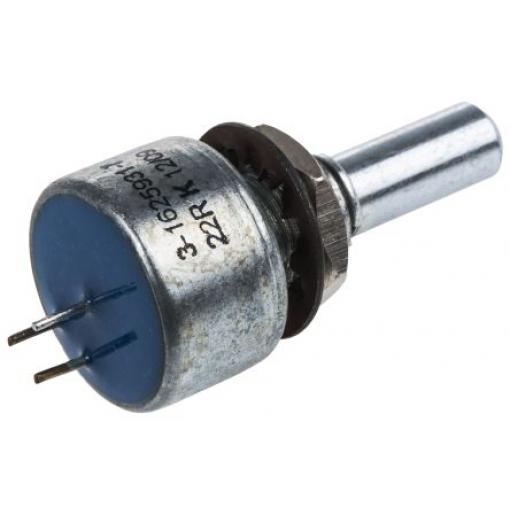 Potenciometr, průměr hřídele: 6.35 mm 1otáčkový, řada: M 22 Ω 10 % 2 W 404802692044 Rotační, Montáž do panelu 1 TE