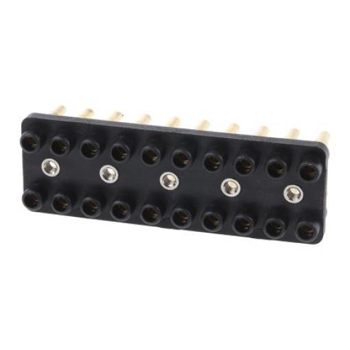 Patice PCB, orientace těla: Rovný, rozteč: 12 mm, počet kontaktů: 20, počet řad: 2, Panel Pájecí Staubli