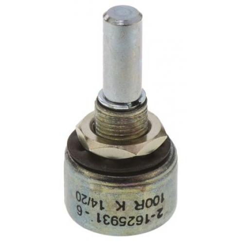 Potenciometr, průměr hřídele: 6.35 mm 1otáčkový, řada: M 100 Ω 10 % 2 W 404802692032 Rotační, Montáž do panelu 1 TE