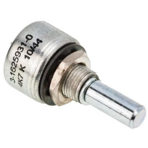 Potenciometr, průměr hřídele: 6.35 mm 1otáčkový, řada: M 4.7 kΩ 10 % 2 W 404802692037 Rotační, Montáž do panelu 1 TE